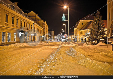 To use this stock image in your creative project, please select the size you need over to the right and click the "Add to Cart" button.
Your downloaded image will come with the Cutcaster watermark removed so don’t worry about the watermark you see on this page. Town in deep snow on Christmas stock photo, Town in deep snow on Christmas, Krizevci, Croatia by xbrchx