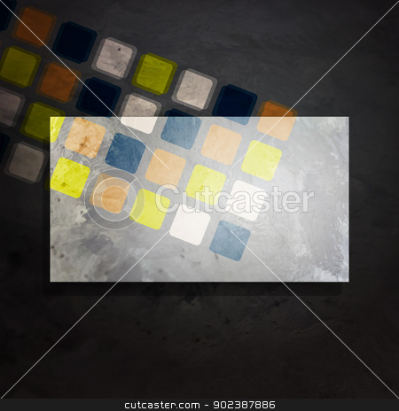 To use this stock image in your creative project, please select the size you need over to the right and click the "Add to Cart" button.
Your downloaded image will come with the Cutcaster watermark removed so don’t worry about the watermark you see on this page. art frame stock vector clipart, new abstract grey frame on black background with colored squares can use to place your text or image by metrue