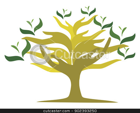 To use this stock image in your creative project, please select the size you need over to the right and click the "Add to Cart" button.
Your downloaded image will come with the Cutcaster watermark removed so don’t worry about the watermark you see on this page. Tree of open hands stock vector clipart, Image of tree created from shape of human hands by Oxygen64