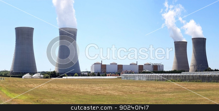 To use this stock image in your creative project, please select the size you need over to the right and click the "Add to Cart" button.
Your downloaded image will come with the Cutcaster watermark removed so don’t worry about the watermark you see on this page. nuclear stock photo, photo of a nuclear plant in operation and production of hot water for agriculture by Cochonneau