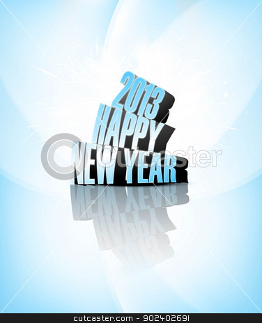 To use this stock image in your creative project, please select the size you need over to the right and click the "Add to Cart" button.
Your downloaded image will come with the Cutcaster watermark removed so don’t worry about the watermark you see on this page. 2013 Happy new year blue colorful celebration vector background stock vector clipart, 2013 Happy new year blue colorful celebration vector background by bharat pandey