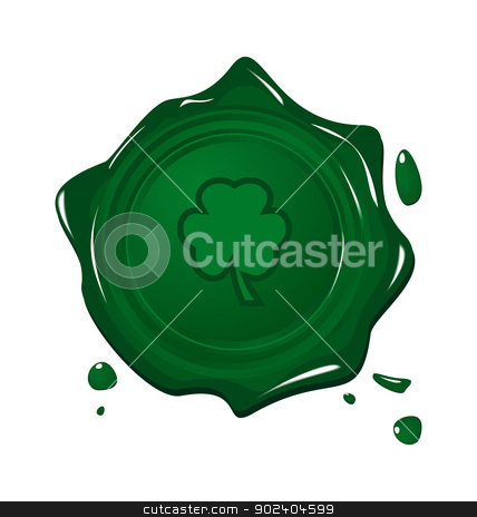 Stamp with clover for Saint Patrick day Stamp with clover for Saint Patrick day stock vector clipart, Illustration stamp with clover for Saint Patrick day - vector by -=Mad Dog=-