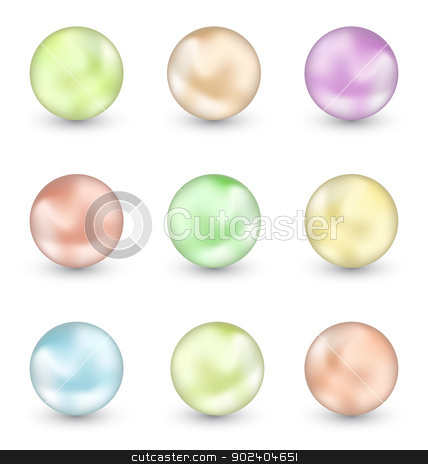 To use this stock image in your creative project, please select the size you need over to the right and click the "Add to Cart" button.
Your downloaded image will come with the Cutcaster watermark removed so don’t worry about the watermark you see on this page. Group of colorful pearls isolated on white background stock vector clipart, Illustration group of colorful pearls isolated on white background - vector by -=Mad Dog=-