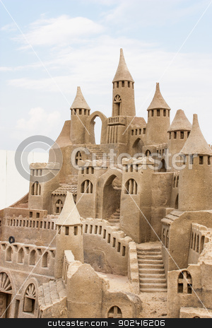 To use this stock image in your creative project, please select the size you need over to the right and click the "Add to Cart" button.
Your downloaded image will come with the Cutcaster watermark removed so don’t worry about the watermark you see on this page. Sandcastle stock photo, Grand sandcastle on the beach during a summer day by Perseomedusa