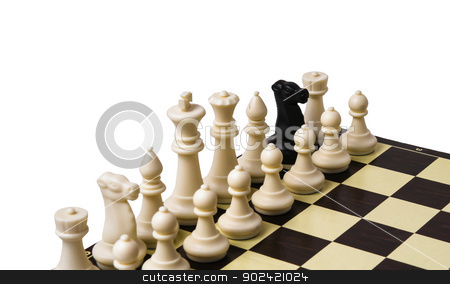 To use this stock image in your creative project, please select the size you need over to the right and click the "Add to Cart" button.
Your downloaded image will come with the Cutcaster watermark removed so don’t worry about the watermark you see on this page. Trojan horse stock photo, Trojan horse. A black knight in the set of wnite chess pieces on a chessboard against the white background by Alex's Photos