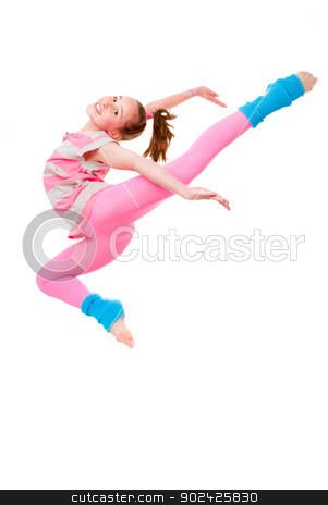 To use this stock image in your creative project, please select the size you need over to the right and click the "Add to Cart" button.
Your downloaded image will come with the Cutcaster watermark removed so don’t worry about the watermark you see on this page. child ballet jump stock photo, happy child or girl doing ballet jump by mandygodbehear