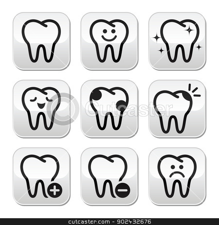 To use this stock image in your creative project, please select the size you need over to the right and click the "Add to Cart" button.
Your downloaded image will come with the Cutcaster watermark removed so don’t worry about the watermark you see on this page. Tooth , teeth vector buttons set stock vector clipart, by Agnieszka Bernacka