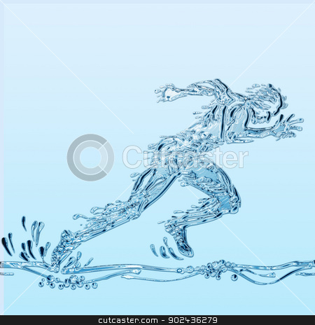 To use this stock image in your creative project, please select the size you need over to the right and click the "Add to Cart" button.
Your downloaded image will come with the Cutcaster watermark removed so don’t worry about the watermark you see on this page. Runner of water stock photo, Creative illustration of an athlete simulating water. by PhotoEstelar