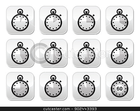 To use this stock image in your creative project, please select the size you need over to the right and click the "Add to Cart" button.
Your downloaded image will come with the Cutcaster watermark removed so don’t worry about the watermark you see on this page. Time, clock, stopwatch vector buttons set stock vector clipart, Timer measuring different time icons on modern gey square buttons isolated on white by Agnieszka Murphy