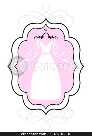 To use this stock image in your creative project, please select the size you need over to the right and click the "Add to Cart" button.
Your downloaded image will come with the Cutcaster watermark removed so don’t worry about the watermark you see on this page. wedding dress in frame, vector stock vector clipart, wedding dress in vintage picture frame, bridal shower, vector by Beata Kraus