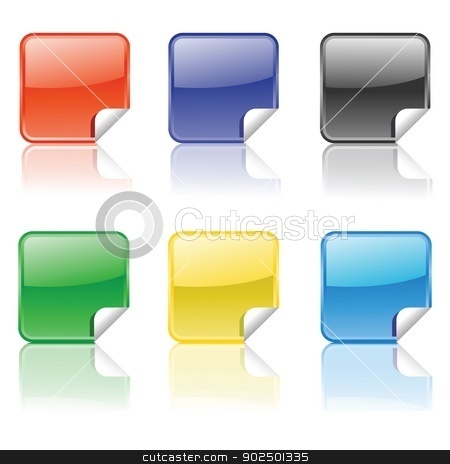 To use this stock image in your creative project, please select the size you need over to the right and click the "Add to Cart" button.
Your downloaded image will come with the Cutcaster watermark removed so don’t worry about the watermark you see on this page. set of colorful stickers stock photo, set of colorful stickers for your design by valeo5