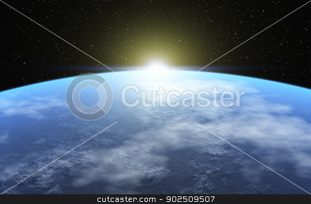 To use this stock image in your creative project, please select the size you need over to the right and click the "Add to Cart" button.
Your downloaded image will come with the Cutcaster watermark removed so don’t worry about the watermark you see on this page. Cold Planet stock photo, This image shows a frozen planet with atmosphere by kirschner