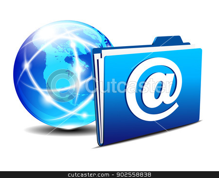 To use this stock image in your creative project, please select the size you need over to the right and click the "Add to Cart" button.
Your downloaded image will come with the Cutcaster watermark removed so don’t worry about the watermark you see on this page. email folder and communication Internet World America stock vector clipart, Network concept, Communication Internet Globe and folder by Fenton