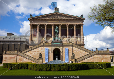 To use this stock image in your creative project, please select the size you need over to the right and click the "Add to Cart" button.
Your downloaded image will come with the Cutcaster watermark removed so don’t worry about the watermark you see on this page. Old National Gallery in Berlin stock photo, The Old National Gallery (Alte Nationalgalerie) in Berlin, Germany. by Chris Dorney