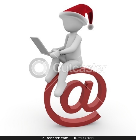 To use this stock image in your creative project, please select the size you need over to the right and click the "Add to Cart" button.
Your downloaded image will come with the Cutcaster watermark removed so don’t worry about the watermark you see on this page. Christmas mail stock photo, A character writes his friends many emails for christmas. by visualtektur