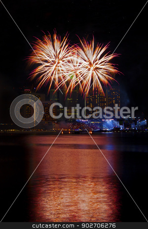 To use this stock image in your creative project, please select the size you need over to the right and click the "Add to Cart" button.
Your downloaded image will come with the Cutcaster watermark removed so don’t worry about the watermark you see on this page. Singapore Fireworks stock photo, Fireworks over Marina bay in Singapore by Kjersti Jorgensen