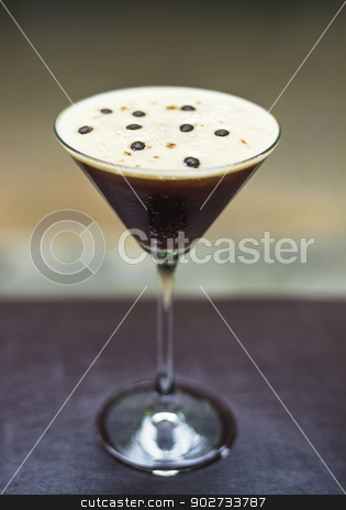 To use this stock image in your creative project, please select the size you need over to the right and click the "Add to Cart" button.
Your downloaded image will come with the Cutcaster watermark removed so don’t worry about the watermark you see on this page. espresso martini alcoholic cocktail drink stock photo, coffee martini alcoholic cocktail mix drink by travelphotography