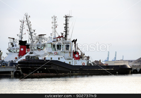 To use this stock image in your creative project, please select the size you need over to the right and click the "Add to Cart" button.
Your downloaded image will come with the Cutcaster watermark removed so don’t worry about the watermark you see on this page. Tug boats with quay for the evening stock photo, Tug boats with quay for the evening in a creek of Fos on Sea beside Marseille. by Paire