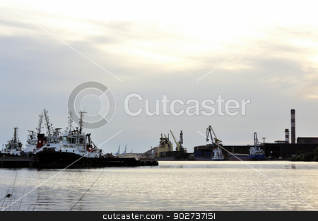 To use this stock image in your creative project, please select the size you need over to the right and click the "Add to Cart" button.
Your downloaded image will come with the Cutcaster watermark removed so don’t worry about the watermark you see on this page. Tug boats with quay for the evening stock photo, Tug boats with quay for the evening in a creek of Fos on Sea beside Marseille. by Paire