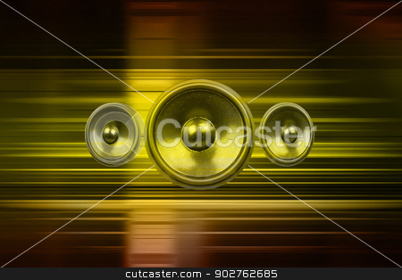 To use this stock image in your creative project, please select the size you need over to the right and click the "Add to Cart" button.
Your downloaded image will come with the Cutcaster watermark removed so don’t worry about the watermark you see on this page. Music speakers with gold light streaks stock photo, Audio speakers with gold light streaks by steve ball
