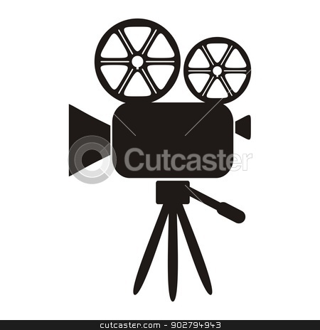 To use this stock image in your creative project, please select the size you need over to the right and click the "Add to Cart" button.
Your downloaded image will come with the Cutcaster watermark removed so don’t worry about the watermark you see on this page. Movie camera ico stock vector clipart, Black movie camera icon on a white background - vector illustration by blumer