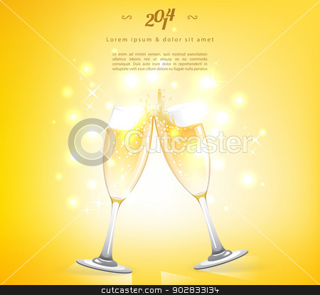 To use this stock image in your creative project, please select the size you need over to the right and click the "Add to Cart" button.
Your downloaded image will come with the Cutcaster watermark removed so don’t worry about the watermark you see on this page. Glasses of champagne stock vector clipart, Vector illustration of Glasses of champagne by SonneOn