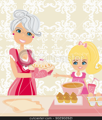 Grandma Baking Clip Art