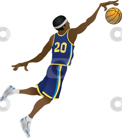 Basketball player Basketball player stock photo, An illustration of Basketball player dunking a ball by Christos Georghiou