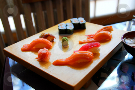 To use this stock image in your creative project, please select the size you need over to the right and click the "Add to Cart" button.
Your downloaded image will come with the Cutcaster watermark removed so don’t worry about the watermark you see on this page. Sushi dinner stock photo, Sushi dinner in a japanese restaurant by Elena Elisseeva