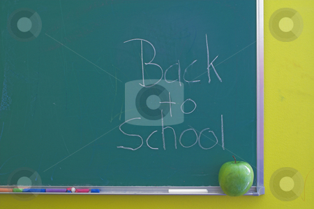 Chalkboard - Back to School Chalkboard - Back to School stock photo, A green chalkboard - Back to school concept. by Robert Byron
