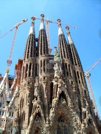 Sagrada Familia Spain Sagrada Familia Spain stock photo, Exterior of Sagrada Familia, Barcelona, Spain. by Martin Crowdy