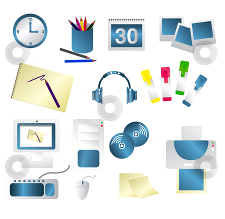 Designer or Illustrator Icons Designer or Illustrator Icons stock vector clipart, Designer or illustrator icon sets by Stephanie Soon