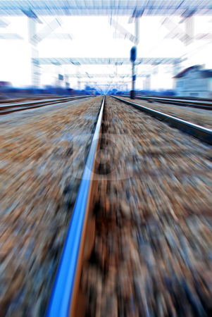 Fast railroad Fast railroad stock photo, A simulation of speed over railroad by Ivan Paunovic