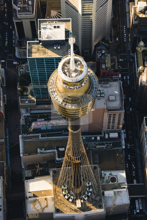 AMP Tower, Sydney, Australia. AMP Tower, Sydney, Australia. stock photo, Aerial view of Centrepoint Tower in Sydney, Australia. by Iofoto Images