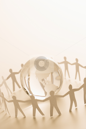 People Holding Hands Around World. around globe holding hands