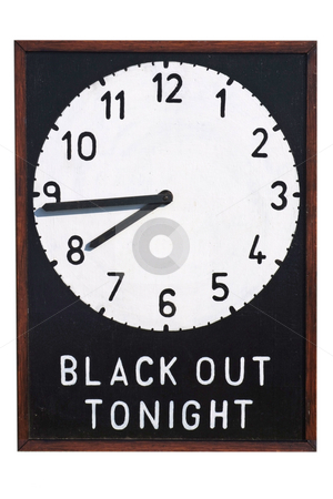 To use this stock image in your creative project, please select the size you need over to the right and click the "Add to Cart" button.
Your downloaded image will come with the Cutcaster watermark removed so don’t worry about the watermark you see on this page. Clock saying black out tonight stock photo, A Second World War sign giving details of the time of the Black Out during which time no light should be shown outside of buildings by Paul Phillips