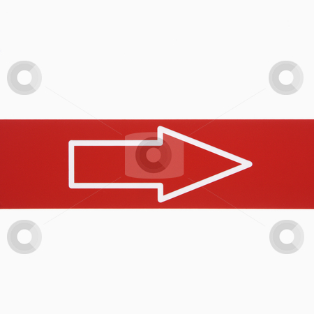 To use this stock image in your creative project, please select the size you need over to the right and click the "Add to Cart" button.
Your downloaded image will come with the Cutcaster watermark removed so don’t worry about the watermark you see on this page. Arrow. stock photo, Red sign with arrow against white background. by Iofoto Images