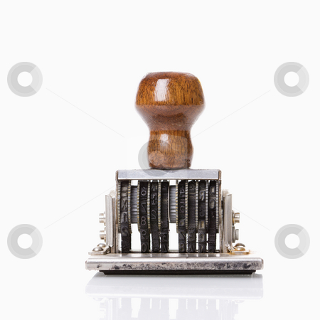 Stamp tool. Stamp tool. stock photo, Rubber stamp tool to mark dates. by Iofoto Images