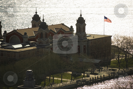 Ellis Island. Ellis Island. stock photo, Aerial view of Ellis Island, New York City. by Iofoto Images