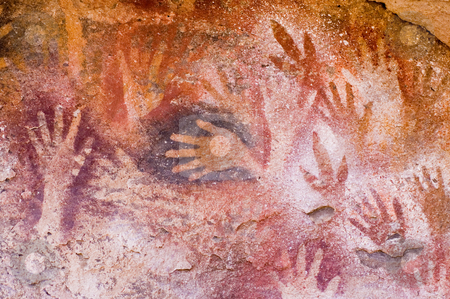 Ancient cave painting in Patagonia. Ancient cave painting in Patagonia. stock photo, Ancient cave painting in Patagonia, Argentina by Pablo Caridad