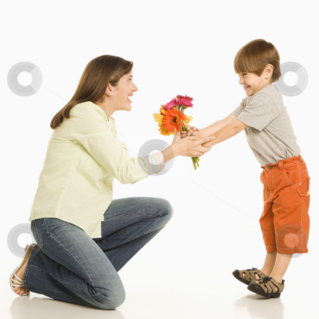 To use this stock image in your creative project, please select the size you need over to the right and click the "Add to Cart" button.
Your downloaded image will come with the Cutcaster watermark removed so don’t worry about the watermark you see on this page. Son giving mother flowers. stock photo, Son giving bouquet of flowers to mother. by Iofoto Images