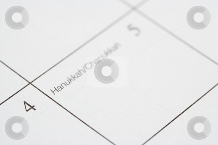 Hanukkah. Hanukkah. stock photo, Close up of calendar displaying Hanukkah Chanukah. by Iofoto Images