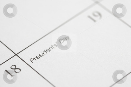 To use this stock image in your creative project, please select the size you need over to the right and click the "Add to Cart" button.
Your downloaded image will come with the Cutcaster watermark removed so don’t worry about the watermark you see on this page. Presidents Day. stock photo, Close up of calendar displaying Presidents Day. by Iofoto Images