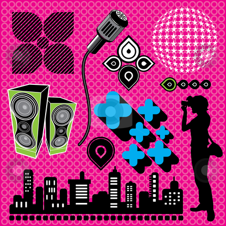 To use this stock image in your creative project, please select the size you need over to the right and click the "Add to Cart" button.
Your downloaded image will come with the Cutcaster watermark removed so don’t worry about the watermark you see on this page. Photographer in urban scene stock vector clipart, Vector Illustration of urban and music design elements. by Anna Violet