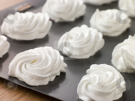 Tray of piped Meringues Tray of piped Meringues stock photo, by Monkey Business Images