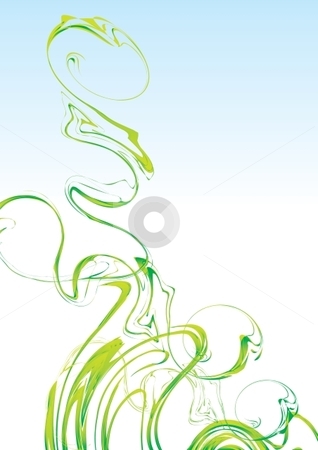 Abstract plant foliage Abstract plant foliage stock vector clipart, Abstract plant rising - spring artistic background, vector illustration by Milsi Art