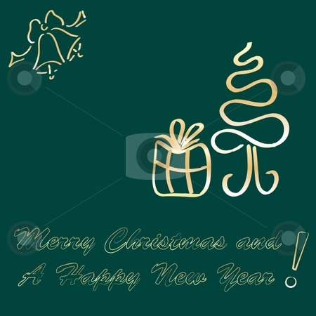 To use this stock image in your creative project, please select the size you need over to the right and click the "Add to Cart" button.
Your downloaded image will come with the Cutcaster watermark removed so don’t worry about the watermark you see on this page. Greeting card stock vector clipart, Merry Christmas and A Happy New Year Greeting card, illustration by Milsi Art
