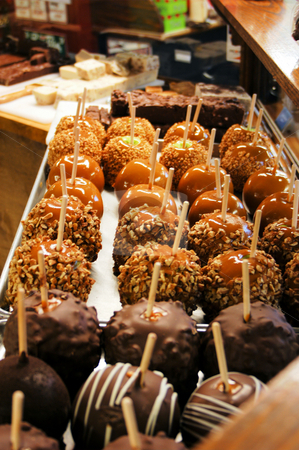 Candy apples Candy apples stock photo, Carmel candy apples for sale by Tim Markley