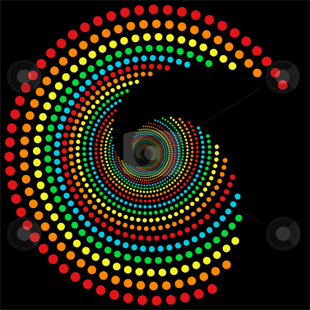 To use this stock image in your creative project, please select the size you need over to the right and click the "Add to Cart" button.
Your downloaded image will come with the Cutcaster watermark removed so don’t worry about the watermark you see on this page. Rainbow dots spiral 2 stock photo, rainbow dots spiral pattern, isolated over black by Sybille Yates