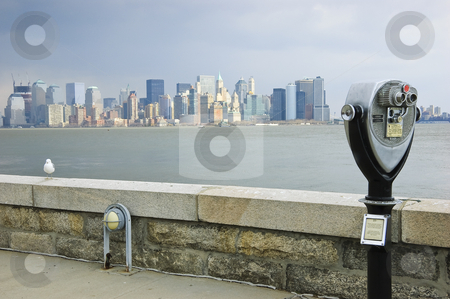 Coin Binocular Coin Binocular stock photo, Coin binocular pointed at Manhattan by Rubens Alarcon